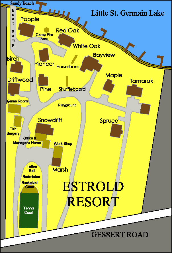 Map of Estrold Resort Grounds
